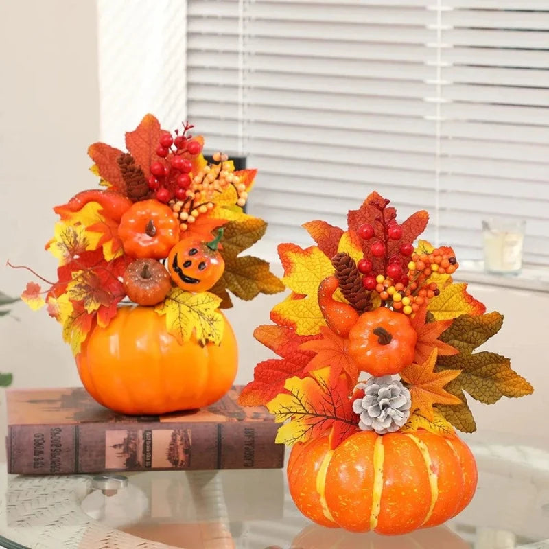 Decorative Ornament | Pumpkin-Inspired Resin | Table & Mantel