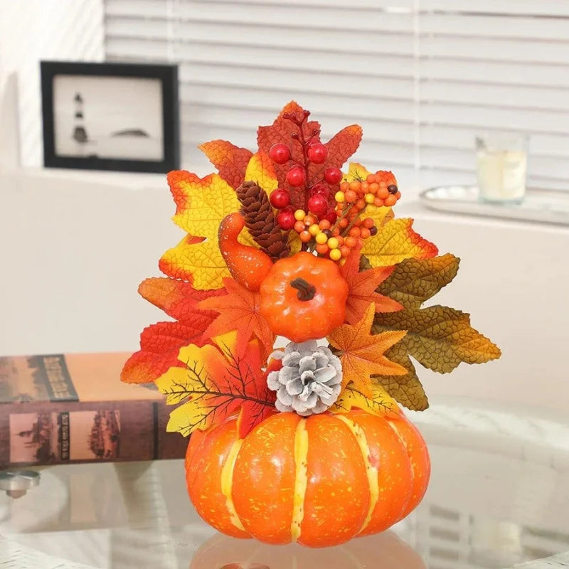 Decorative Ornament | Pumpkin-Inspired Resin | Table & Mantel