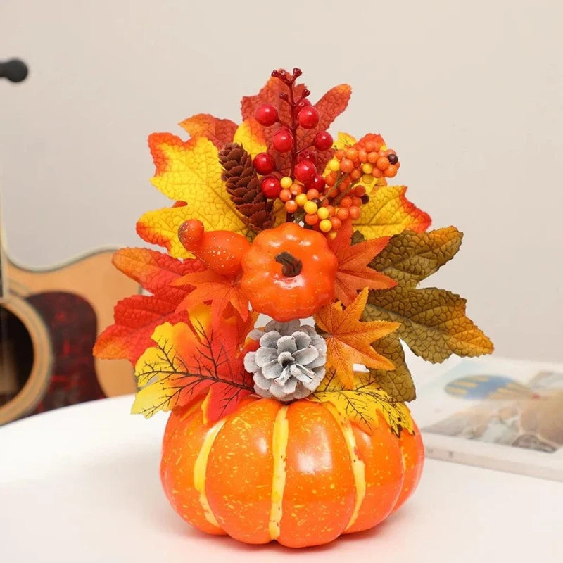 Decorative Ornament | Pumpkin-Inspired Resin | Table & Mantel
