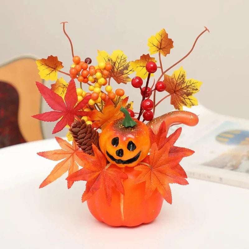 Decorative Ornament | Pumpkin-Inspired Resin | Table & Mantel