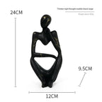 Decorative Sculpture | Resin Water-Transfer & Abstract Thinker | Table Decoration