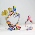 Decorative Sculpture | Resin Water-Transfer & Abstract Thinker | Table Decoration