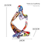 Decorative Sculpture | Resin Water-Transfer Print | Tabletop Decor