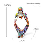 Decorative Sculpture | Resin Water-Transfer Print | Tabletop Decor