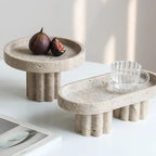 Decorative Stand | Faux Travertine & Hand-Polished