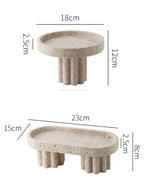 Decorative Stand | Faux Travertine & Hand-Polished