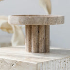 Decorative Stand | Faux Travertine & Hand-Polished