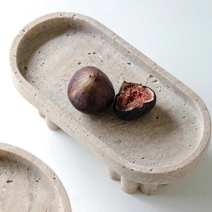Decorative Stand | Faux Travertine & Hand-Polished