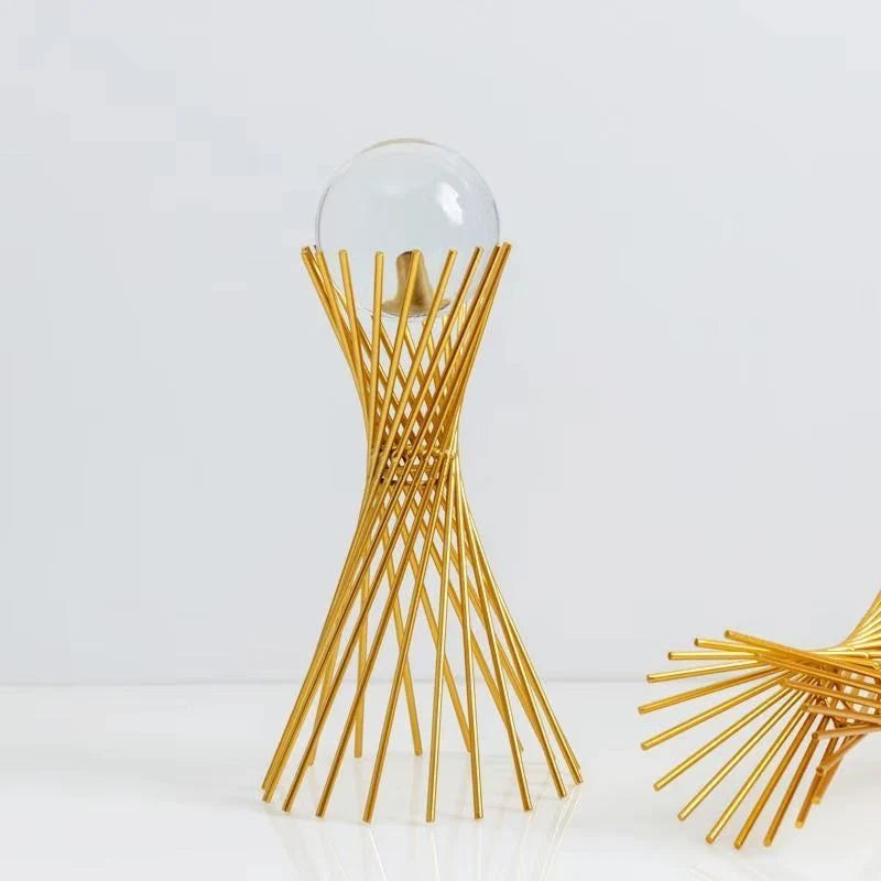 Decorative Statue | Sphere-Inspired & Gold Metal
