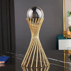 Decorative Statue | Sphere-Inspired & Gold Metal