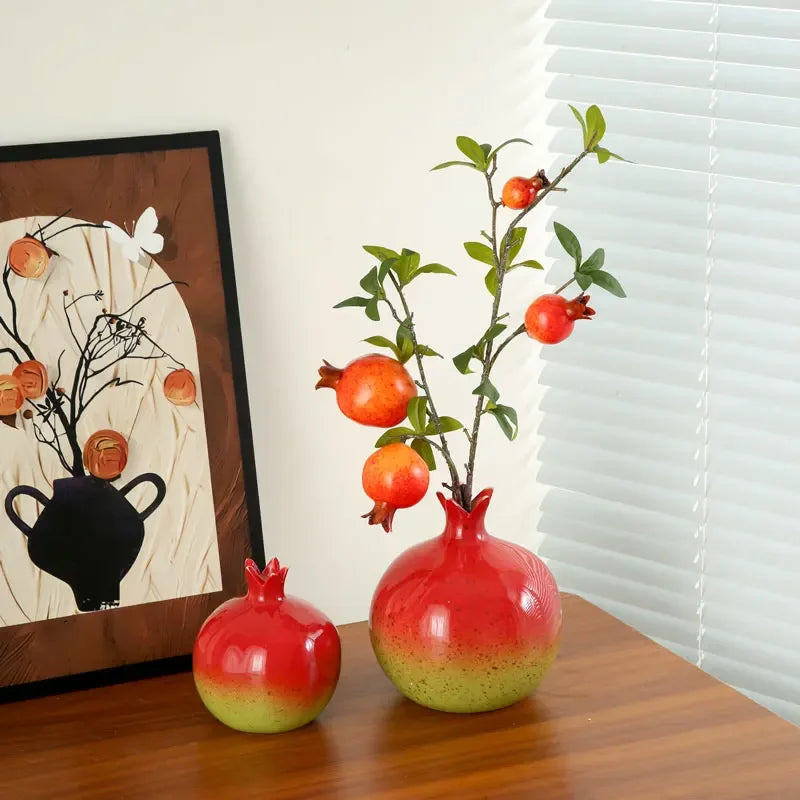 Decorative Vase | Pomegranate-Inspired Sculptural & Handcrafted Finish