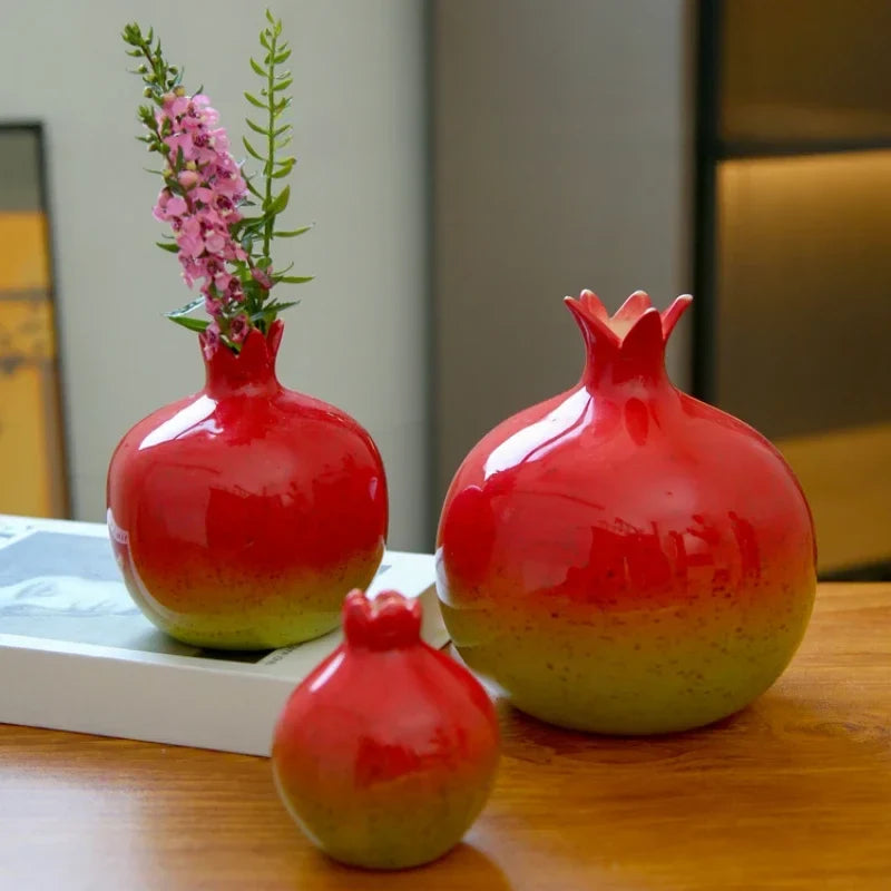 Decorative Vase | Pomegranate-Inspired Sculptural & Handcrafted Finish