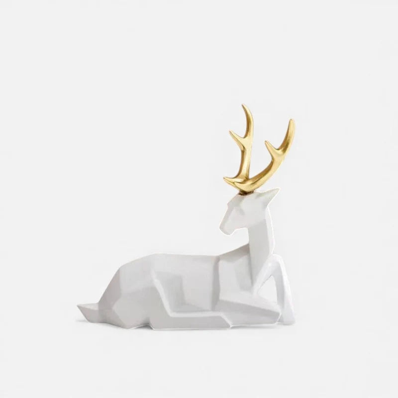 Deer Figurine | Geometric Resin Design