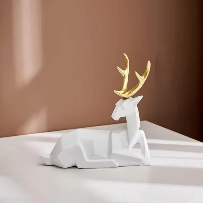 Deer Figurine | Geometric Resin Design