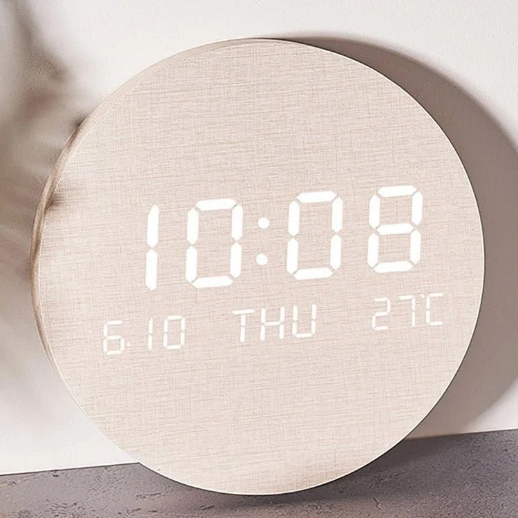 Desk Clock | Scandinavian Minimalist LED Display | 19.5 cm
