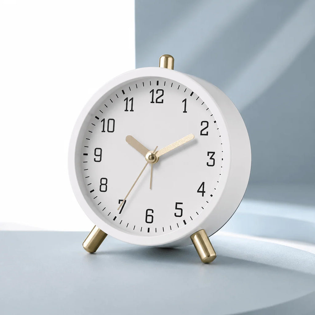 Desk Clock | Silent Sweep & Brass Accents