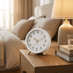 Desk Clock | Silent Sweep & Brass Accents