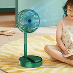 Desk Fan | Foldable & Telescopic With Phone Holder | USB-C Rechargeable