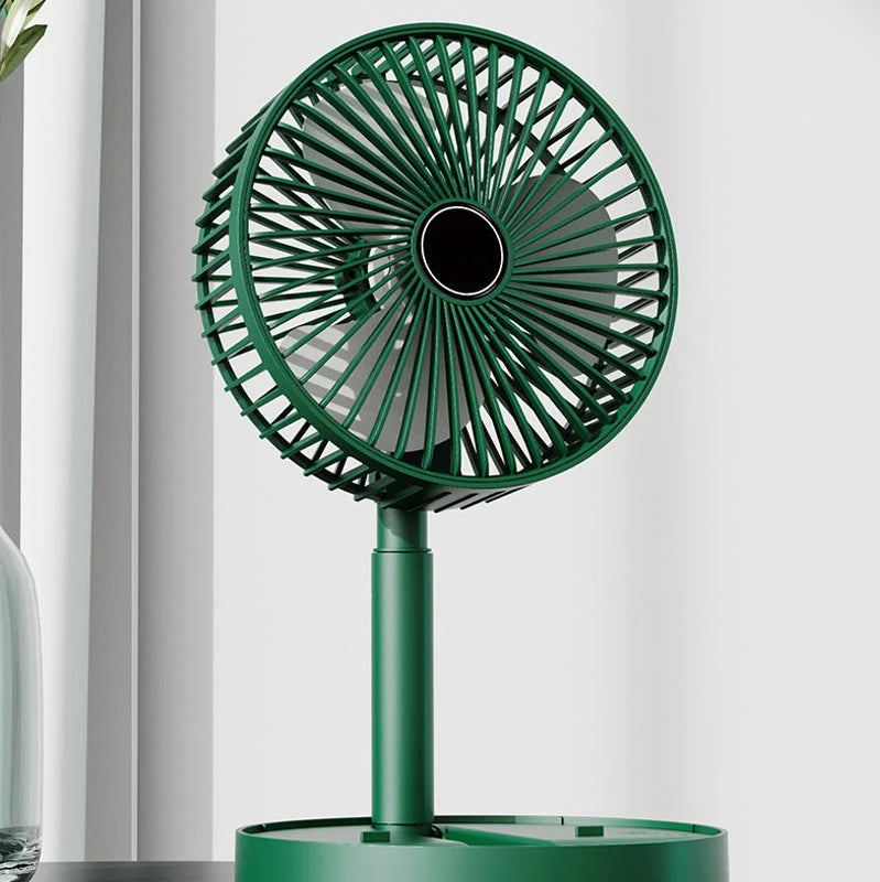 Desk Fan | Foldable & Telescopic With Phone Holder | USB-C Rechargeable