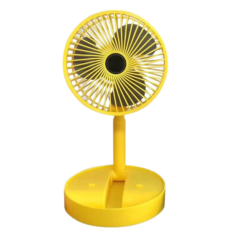 Desk Fan | Foldable & Telescopic With Phone Holder | USB-C Rechargeable