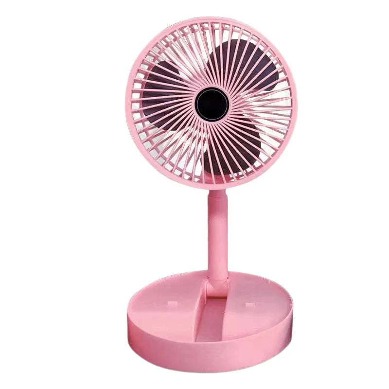 Desk Fan | Foldable & Telescopic With Phone Holder | USB-C Rechargeable