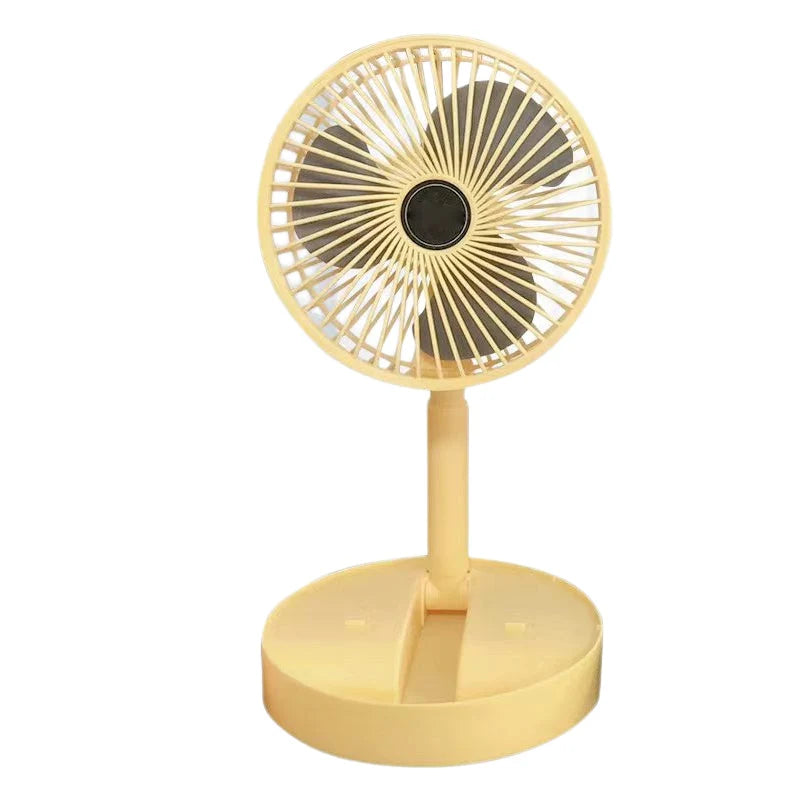 Desk Fan | Foldable & Telescopic With Phone Holder | USB-C Rechargeable