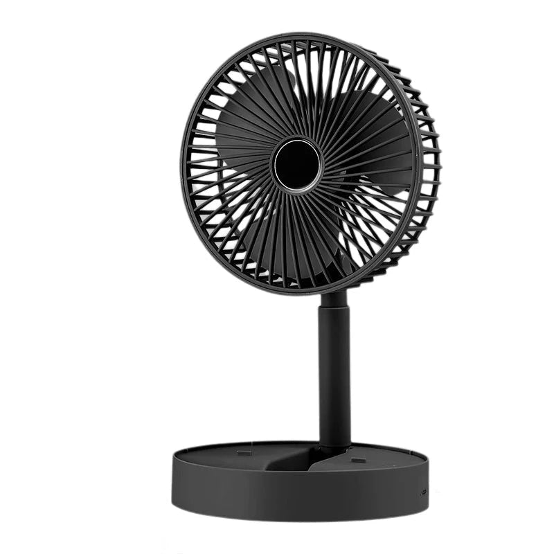 Desk Fan | Foldable & Telescopic With Phone Holder | USB-C Rechargeable