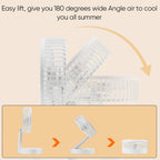 Desk Fan | Foldable & Telescopic With Phone Holder | USB-C Rechargeable