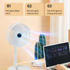 Desk Fan | Foldable & Telescopic With Phone Holder | USB-C Rechargeable