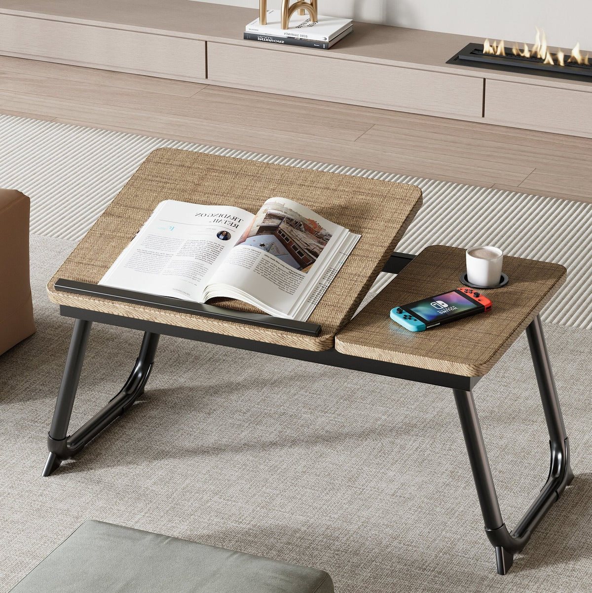 Desk | Foldable & Carbon Fiber Base | 2 Trays