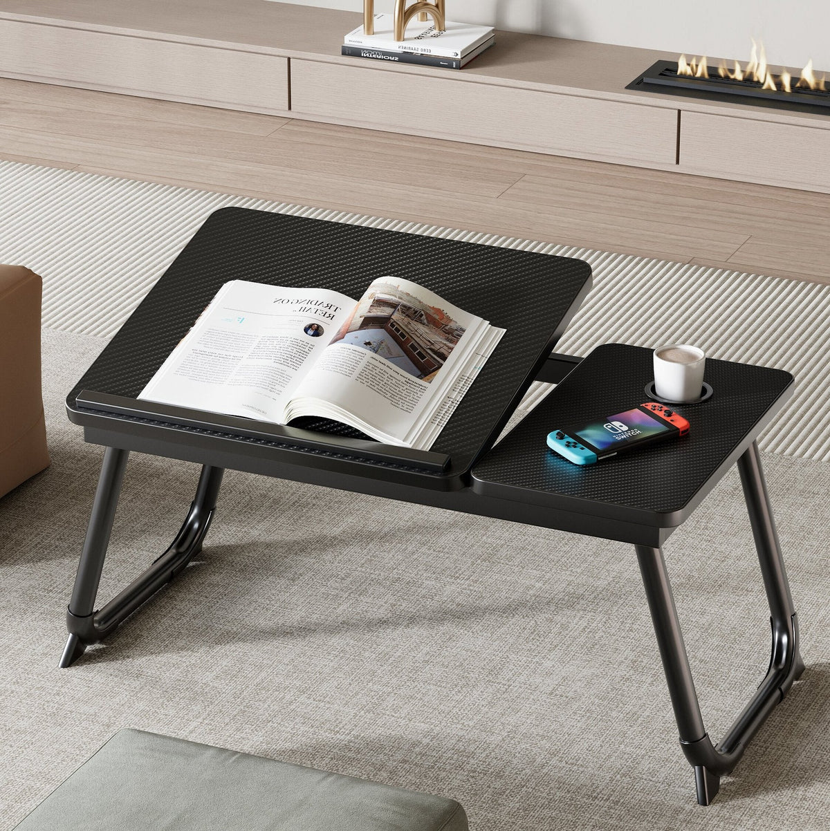 Desk | Foldable & Carbon Fiber Base | 2 Trays