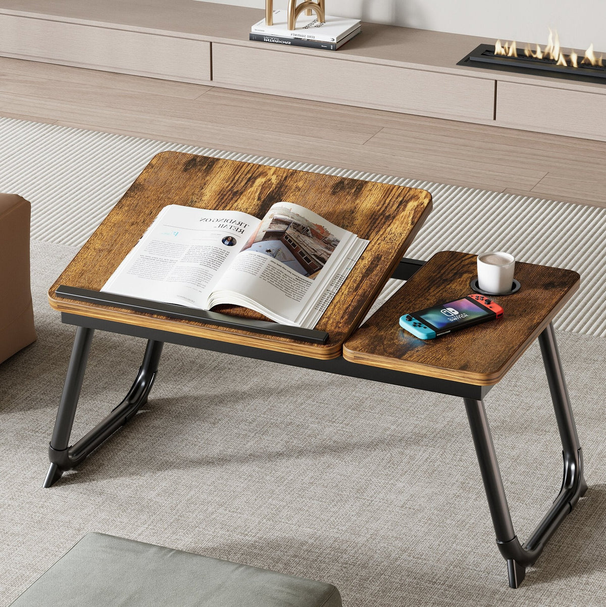 Desk | Foldable & Carbon Fiber Base | 2 Trays