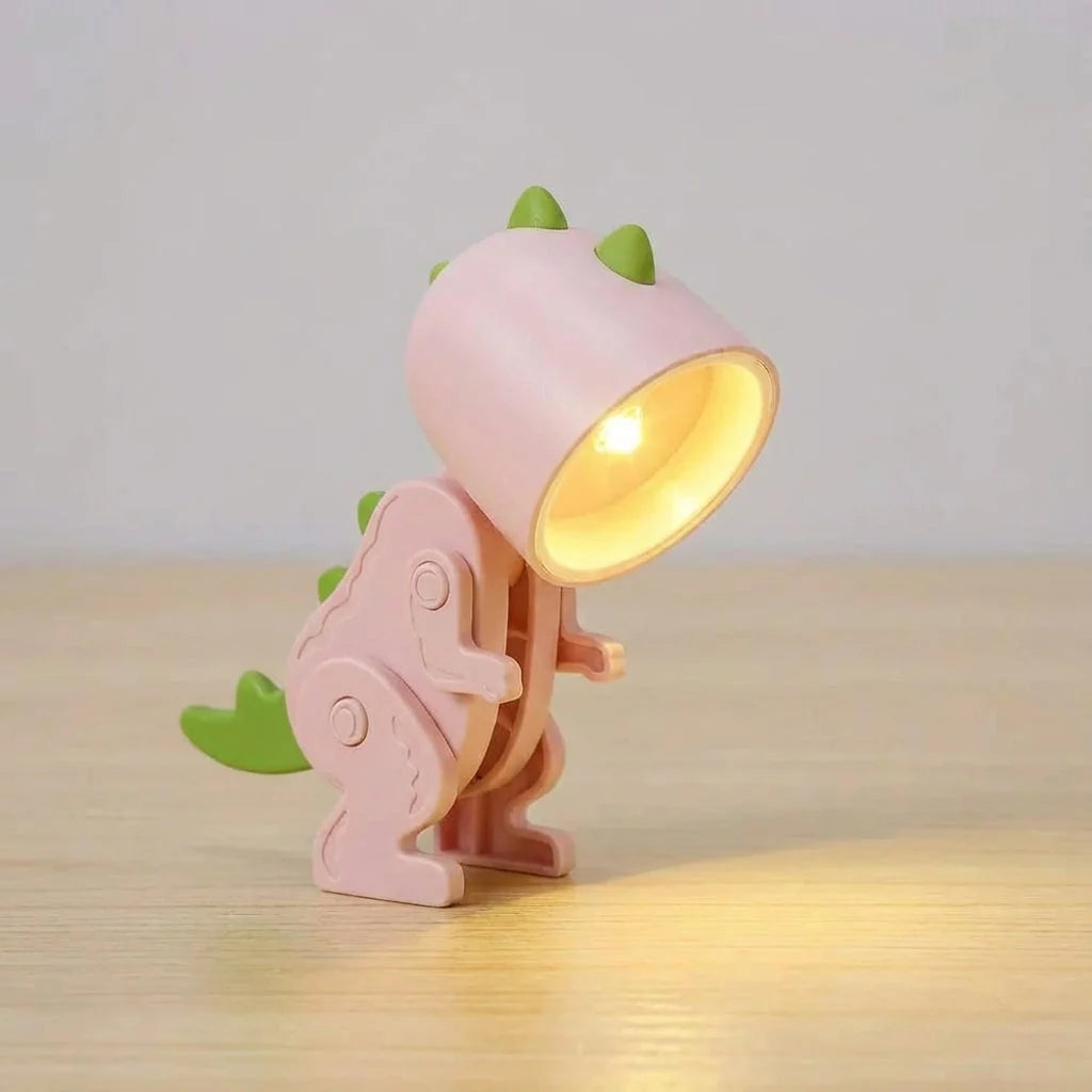 Desk Lamp | Dinosaur Design Foldable & Clip-On Warm LED