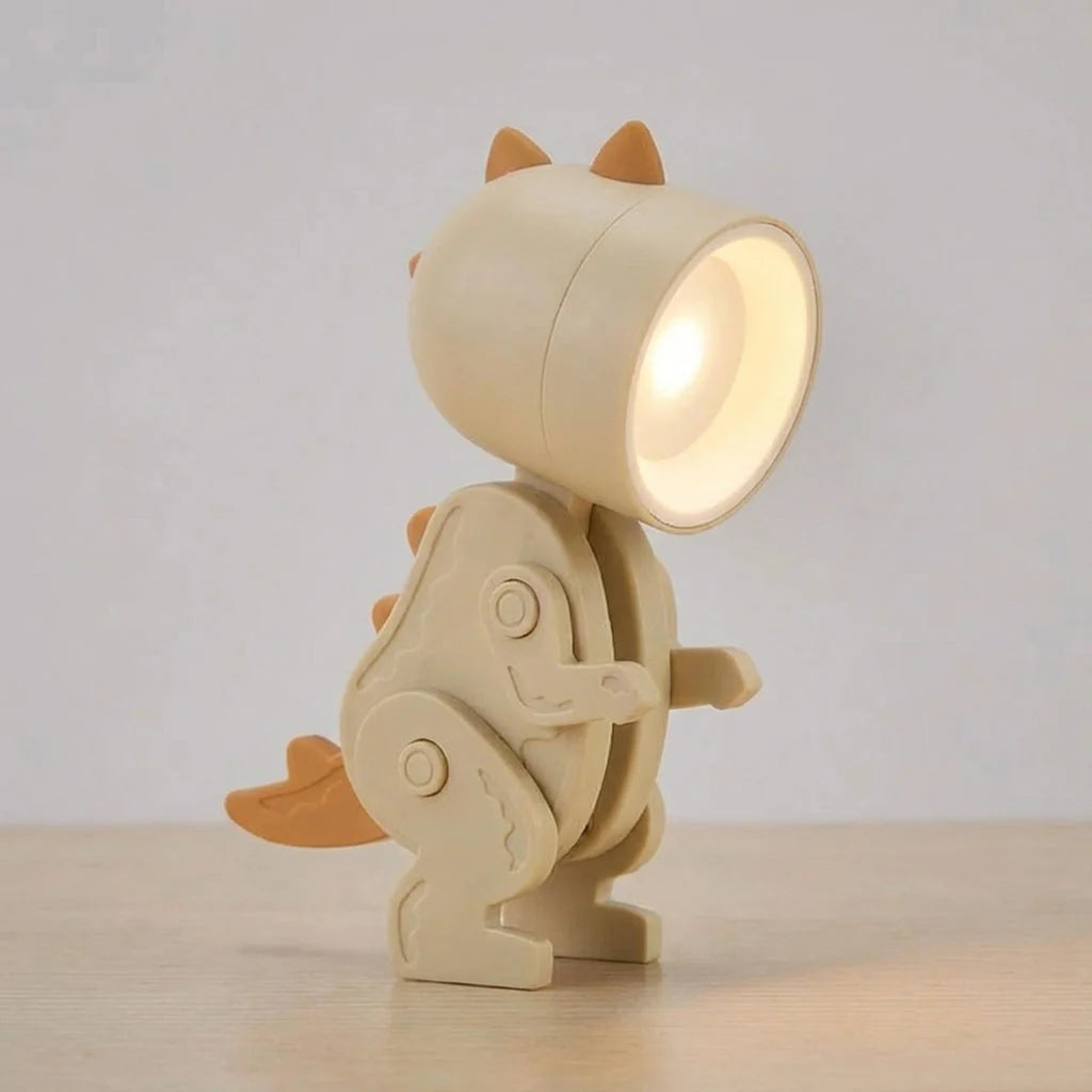 Desk Lamp | Dinosaur Design Foldable & Clip-On Warm LED