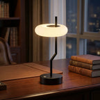 Desk Lamp | Frosted Disc Shade & Dimmable Touch Sensor