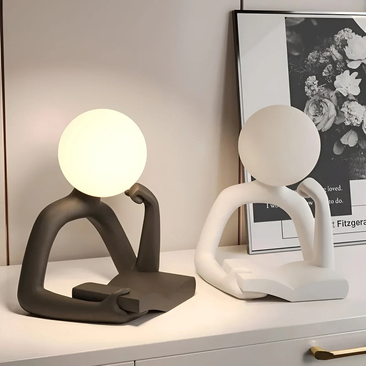 Desk Lamp | Sculptural Resin & USB-Powered Warm LED