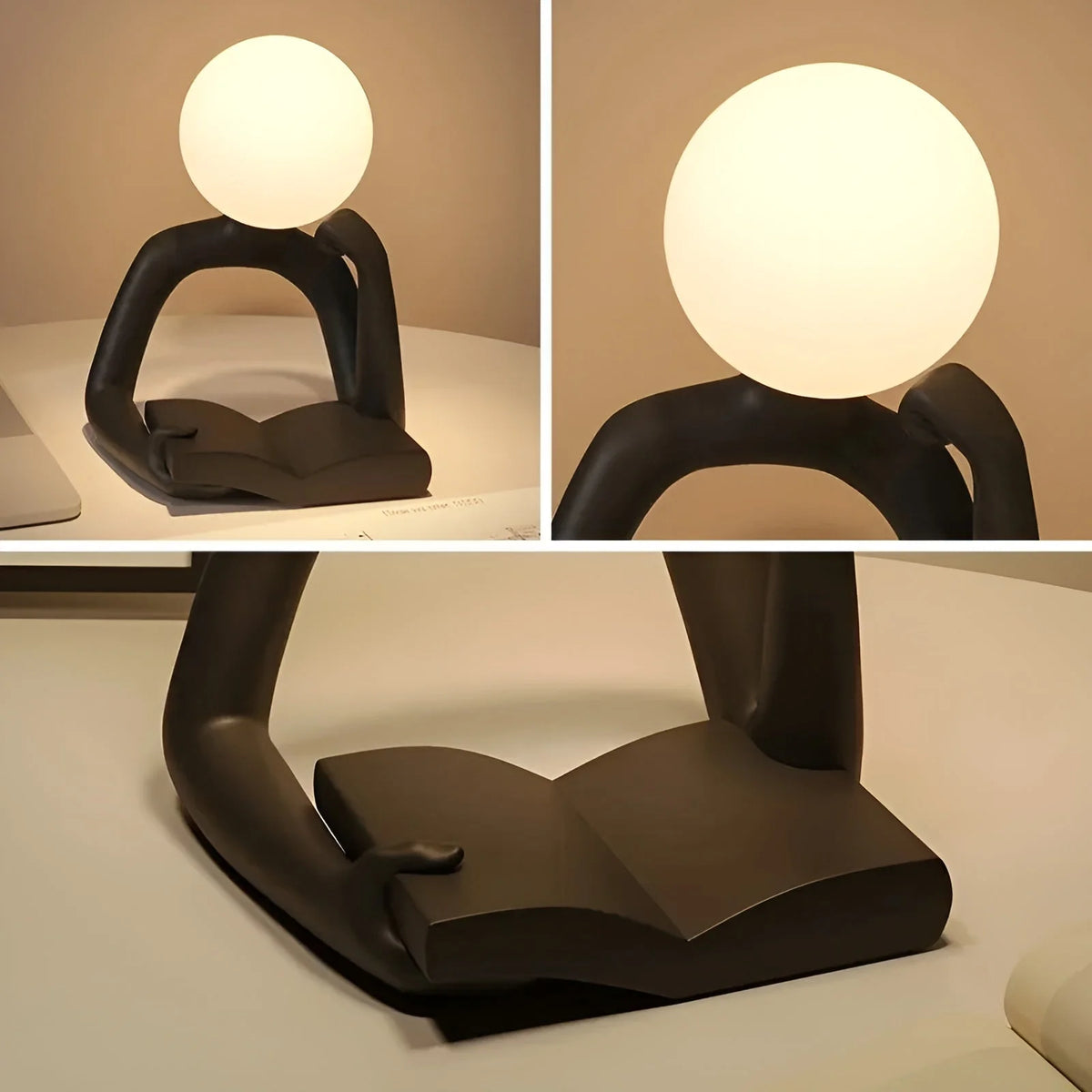 Desk Lamp | Sculptural Resin & USB-Powered Warm LED