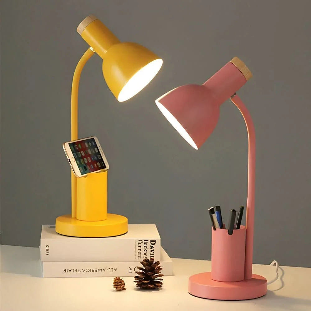 Desk Lamp | Tri-Color LED & Integrated Pen Holder