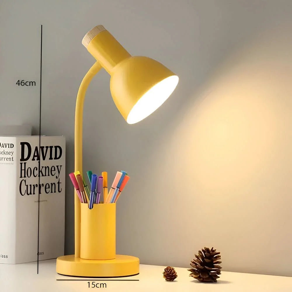 Desk Lamp | Tri-Color LED & Integrated Pen Holder