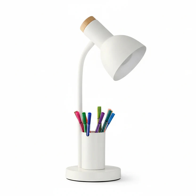 Desk Lamp | Tri-Color LED & Integrated Pen Holder
