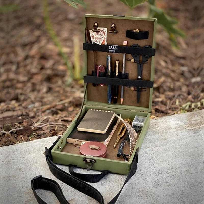 Desk Organizer | Walnut Briefcase & Leather Cover | A5