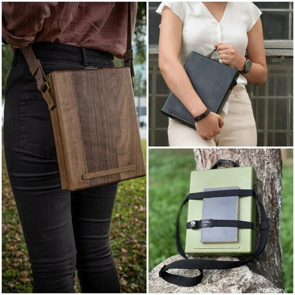 Desk Organizer | Walnut Briefcase & Leather Cover | A5