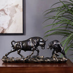 Desk Sculpture | Lifelike Resin Bull & Bear