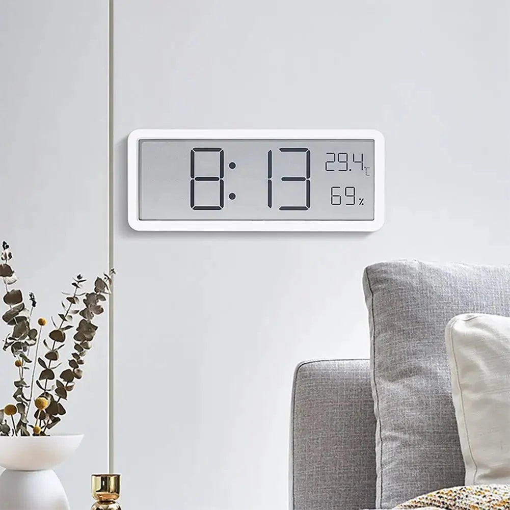 Digital Wall Clock | Large LED Time & Climate Display | Battery Powered