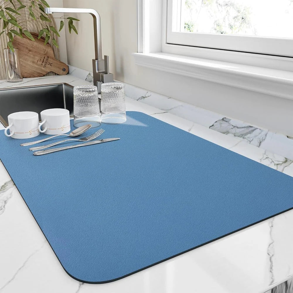 Dish Drying Mat | Quick-Drying & Highly Absorbent | 3-Layer Construction