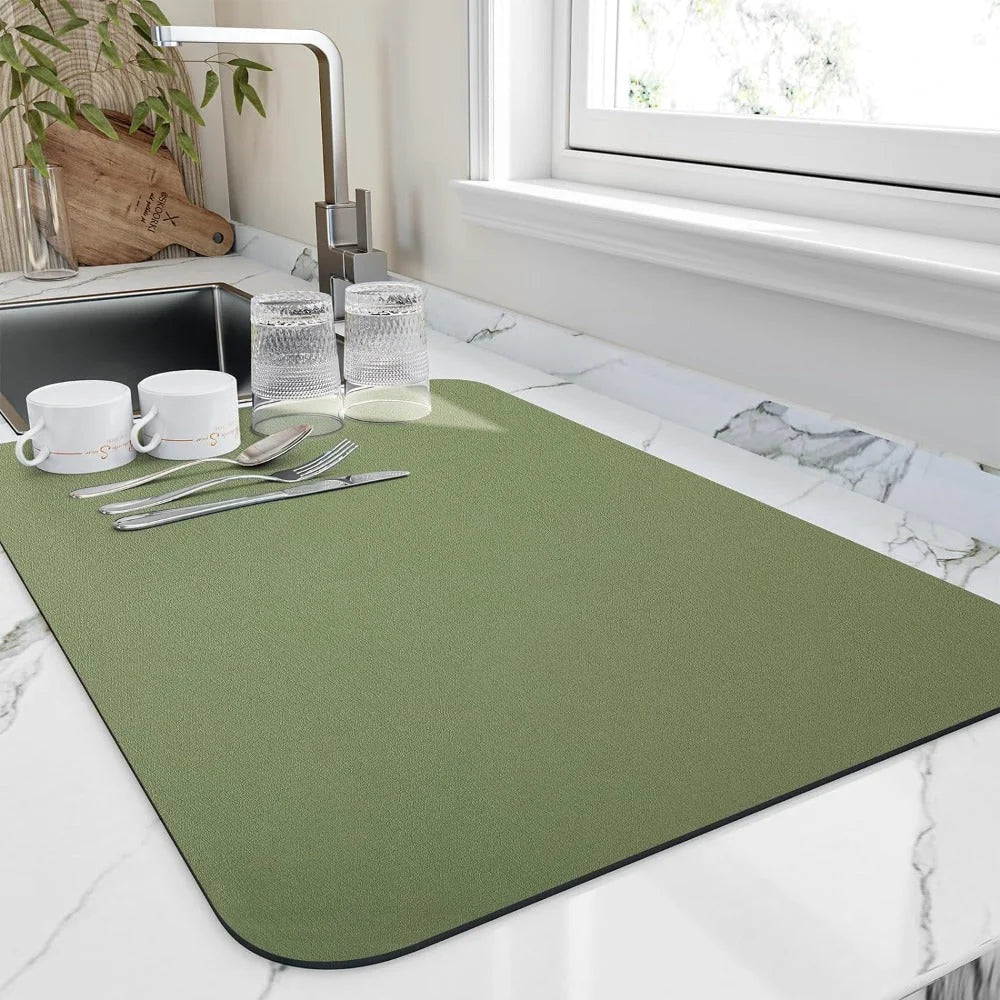 Dish Drying Mat | Quick-Drying & Highly Absorbent | 3-Layer Construction