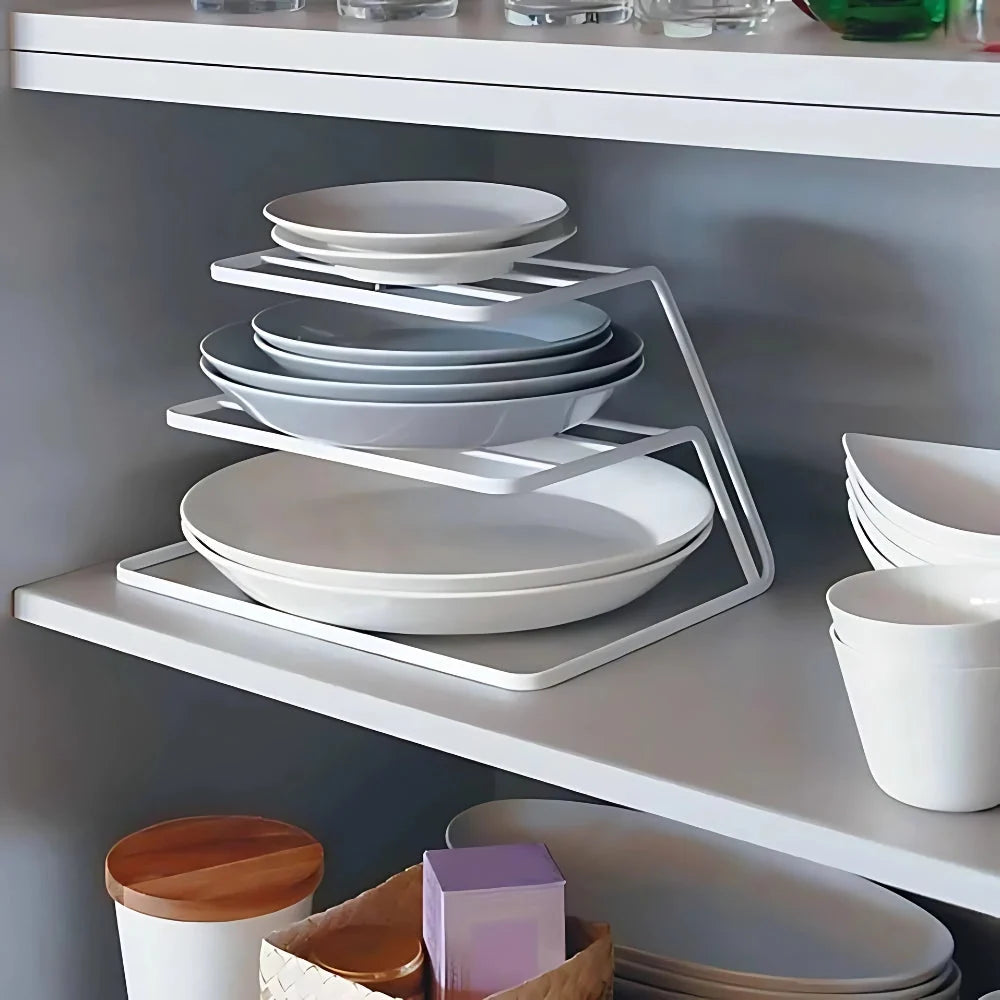 Dish Rack | Two-Tier Stainless Steel & Space-Saving | 11 x 8 x 7 in