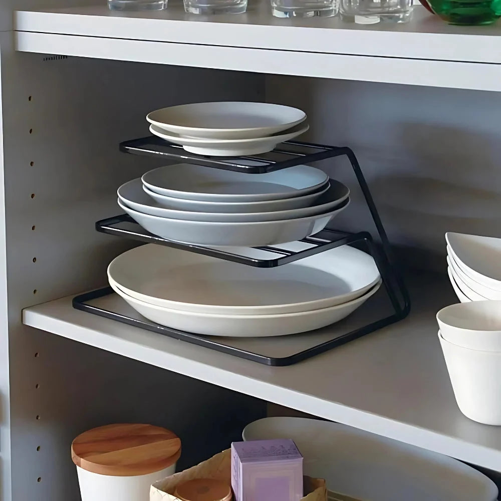 Dish Rack | Two-Tier Stainless Steel & Space-Saving | 11 x 8 x 7 in