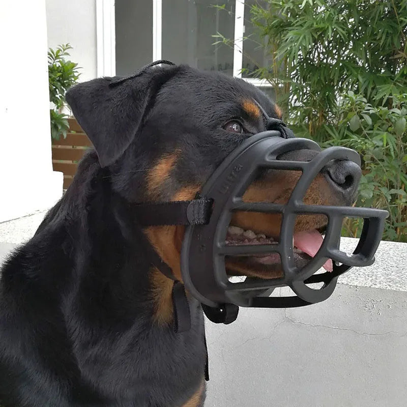 Dog Muzzle | Soft Silicone & Adjustable Straps | Fits Small–Large