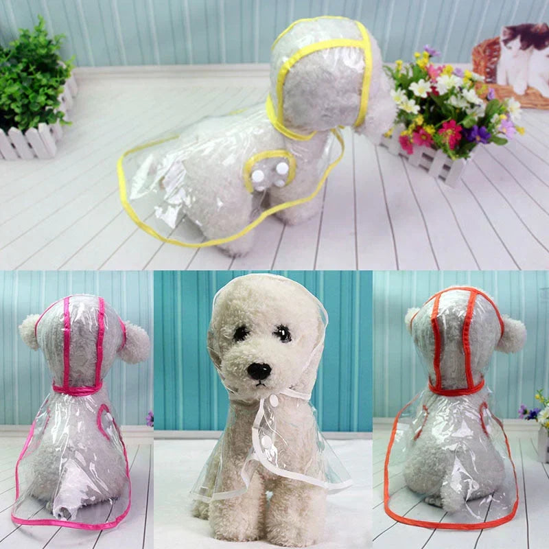Dog Raincoat | Transparent & Waterproof | Adjustable Belly Strap